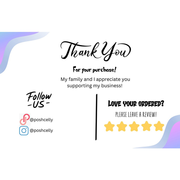 Custom Thank You Cards – 100ct Small Biz Packaging Inserts Fun! - Picture 4 of 15